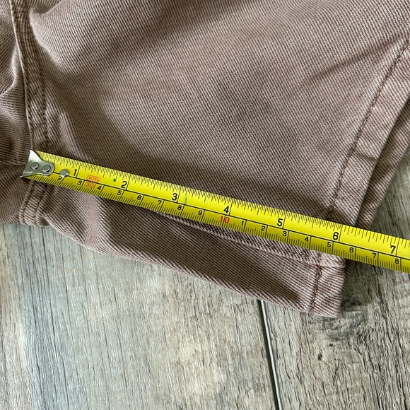 Wild Fable High Rise Distressed Bermuda Jean Shorts size 6/28R Brown. - Picture 7 of 10